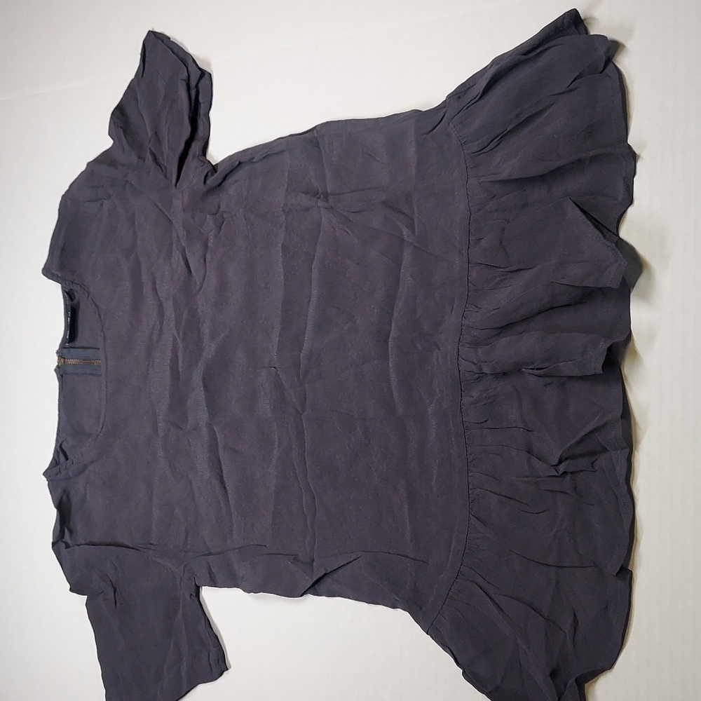 KappAhl Ruffled Black Dress shirt Size 32/34